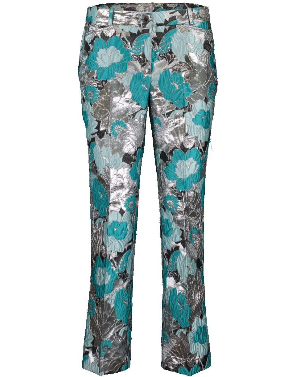 Floral Brocade Cropped Trouser CLOTHINGPANTCROPPED MICHAEL KORS   