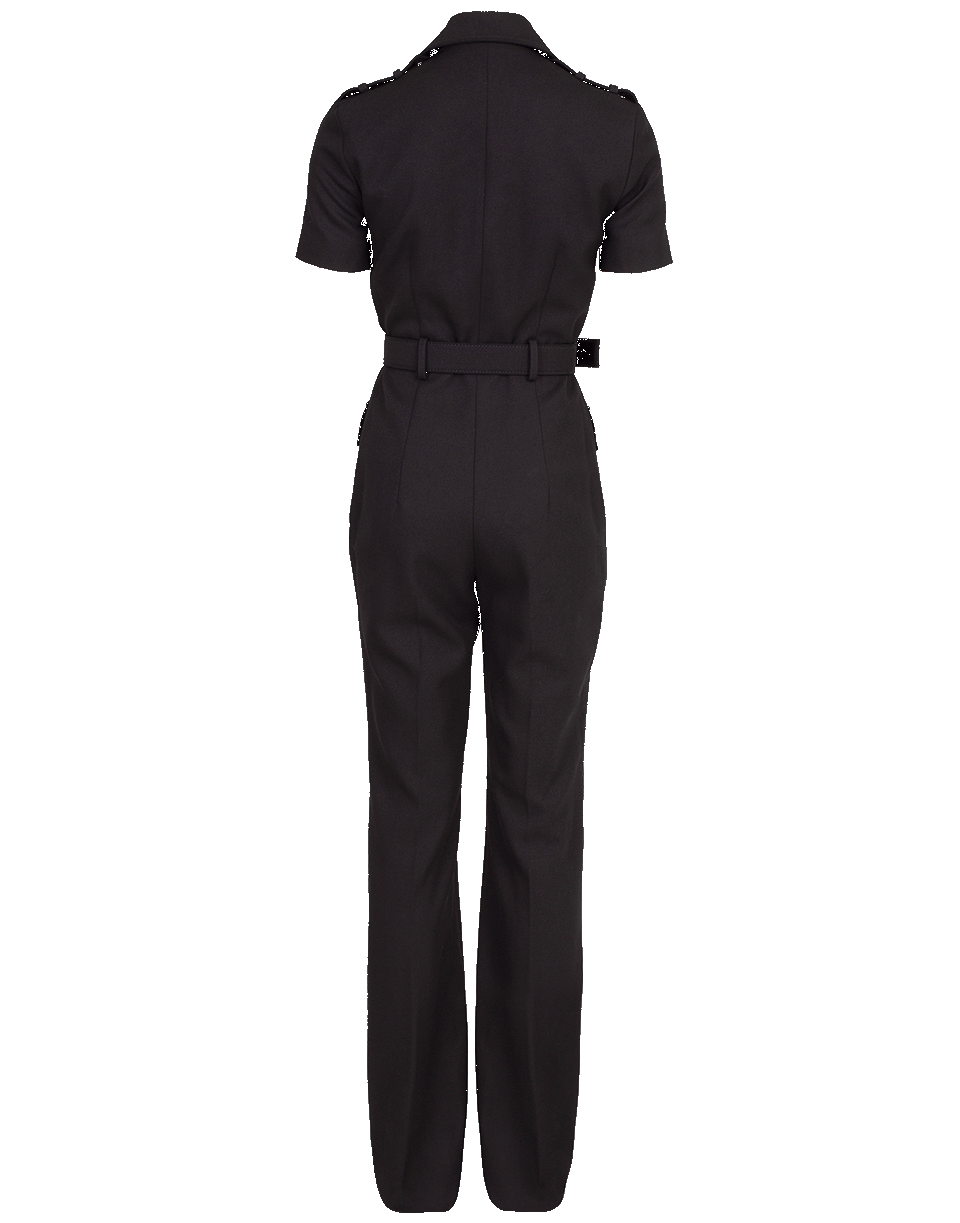 MICHAEL KORS-Belted Utility Jumpsuit-BLACK