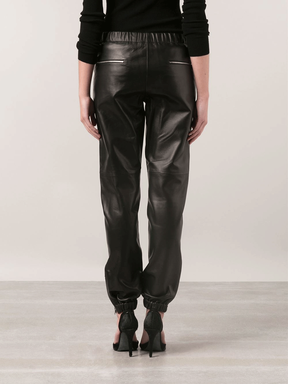 Leather Track Pant CLOTHINGPANTMISC MICHAEL KORS   