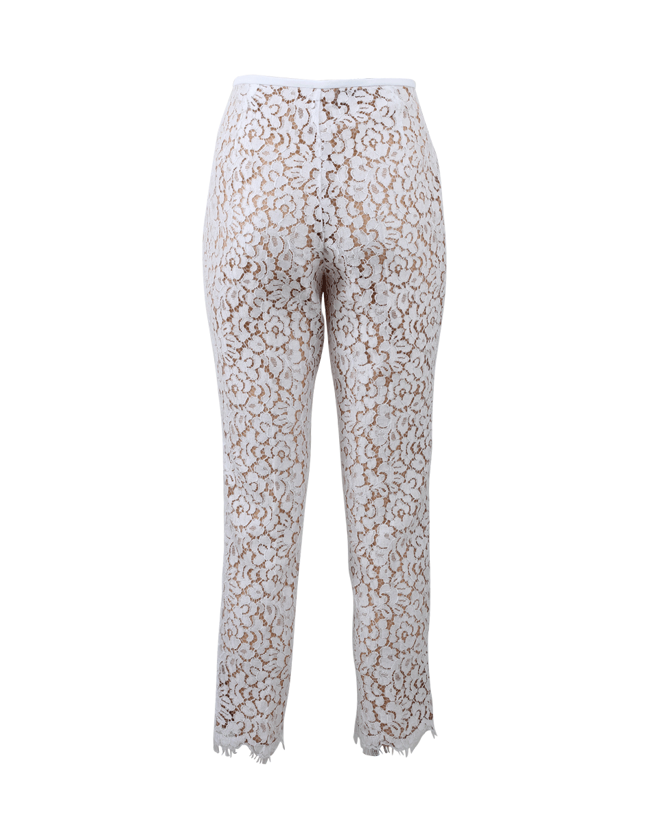 MICHAEL KORS-Floral Lace Skinny Pant-WHITE