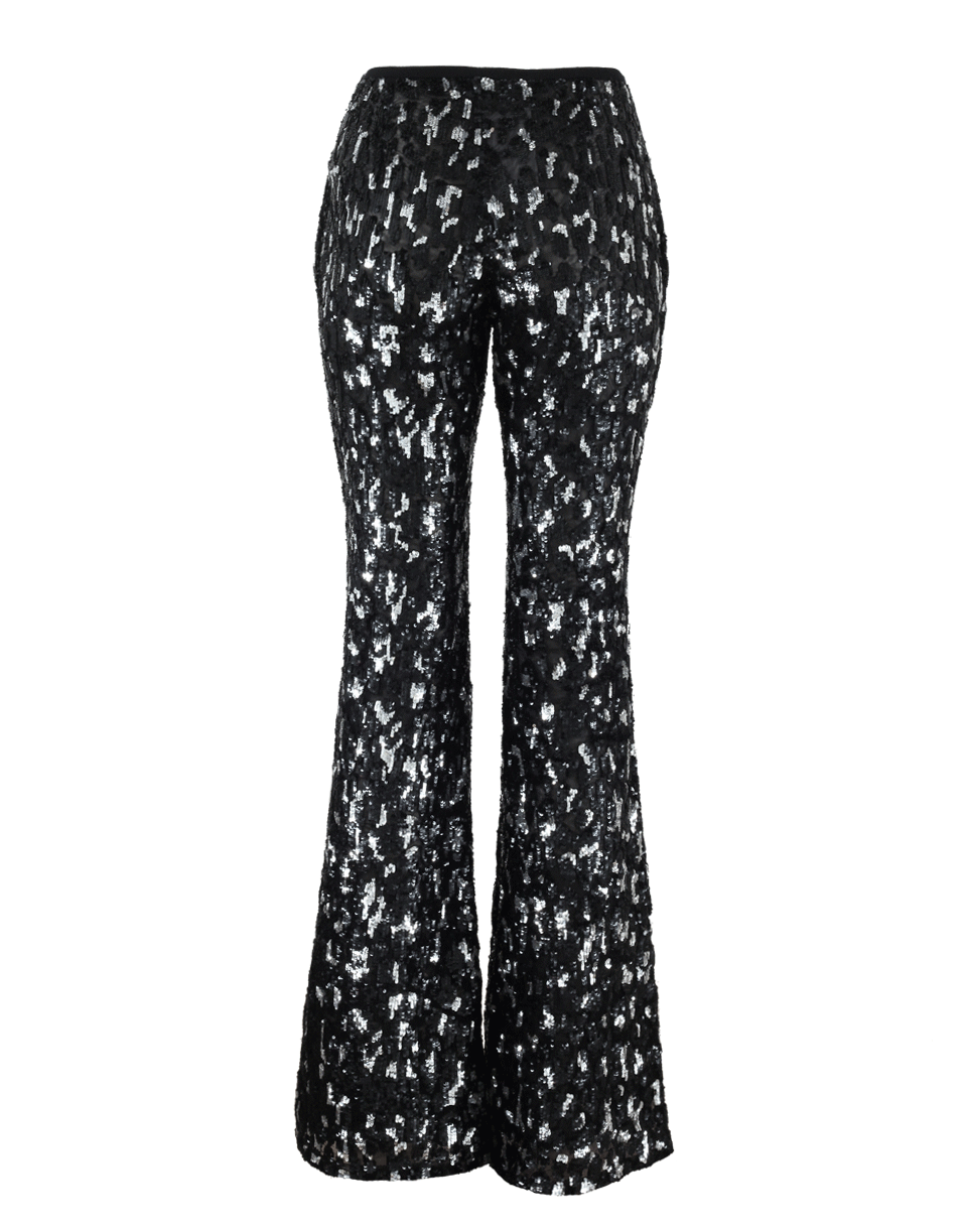MICHAEL KORS-Leopard Embroidered Flare Pant-