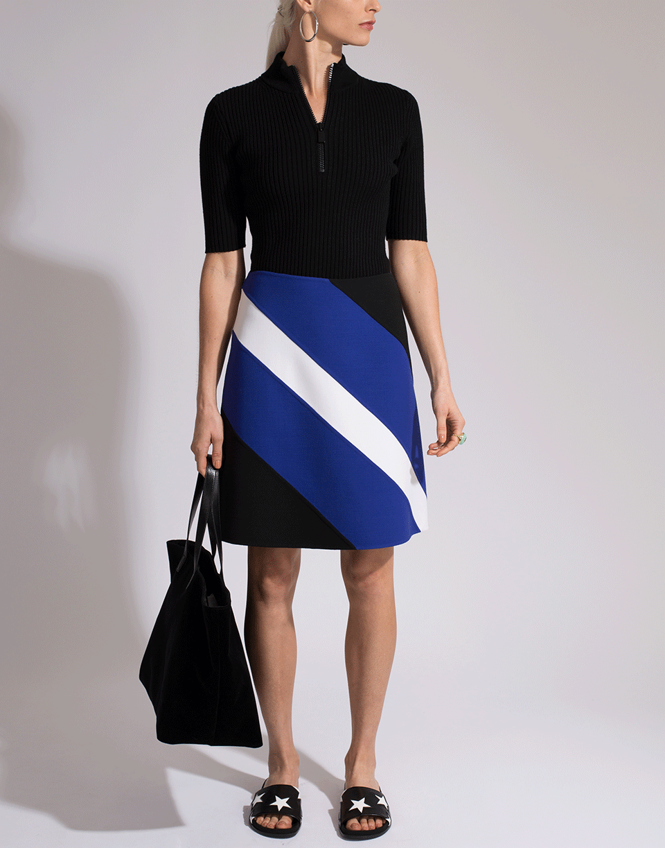 MICHAEL KORS-Color Blocked Mini Skirt-