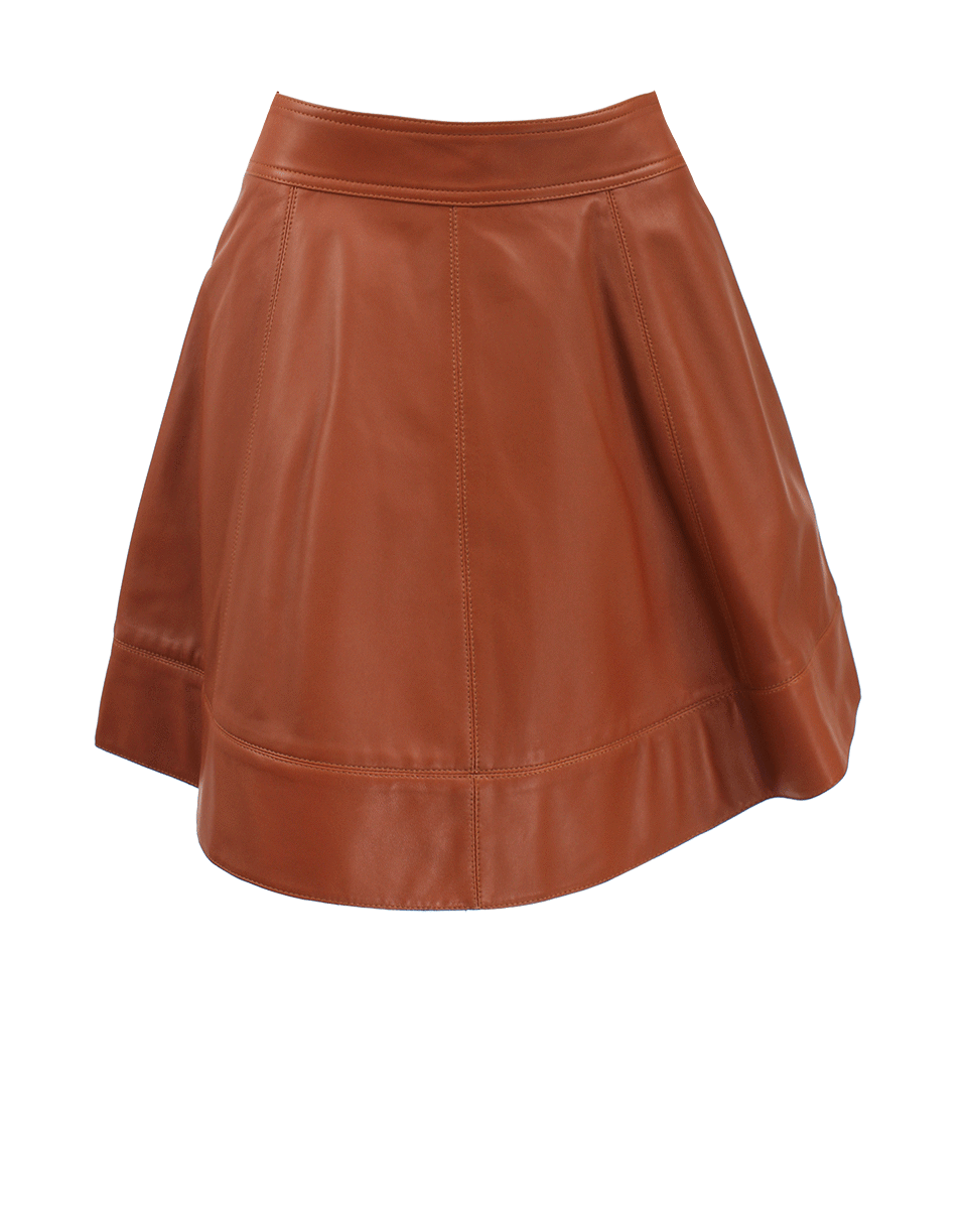 MICHAEL KORS-Leather Flirt Skirt-