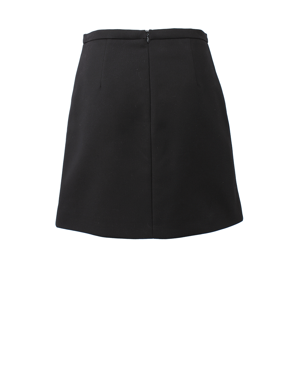 MICHAEL KORS-Chain Front Mini Skirt-BLACK