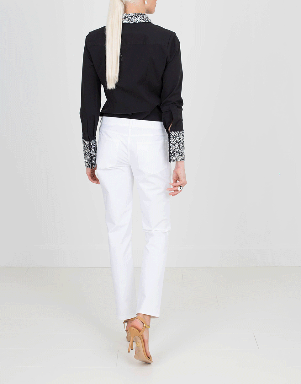 Embroidered French Cuff Shirt CLOTHINGTOPBLOUSE MICHAEL KORS   
