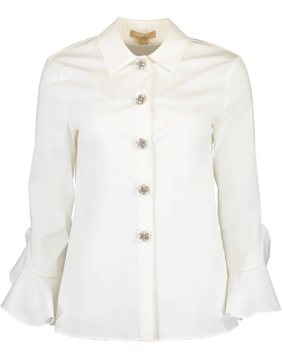 MICHAEL KORS-Jeweled Button Down Shirt-