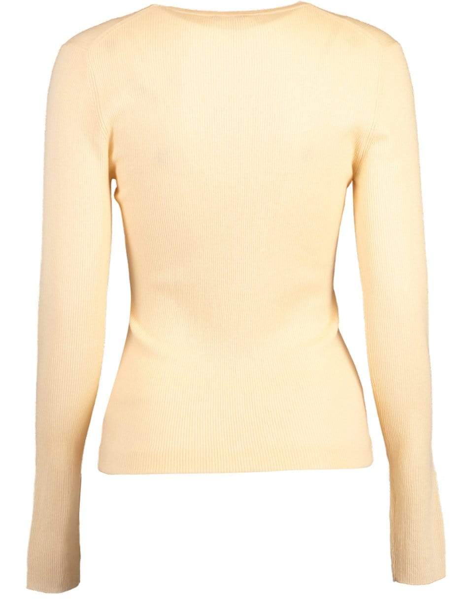 MICHAEL KORS-Ribbed Cashmere Top-BEIGE
