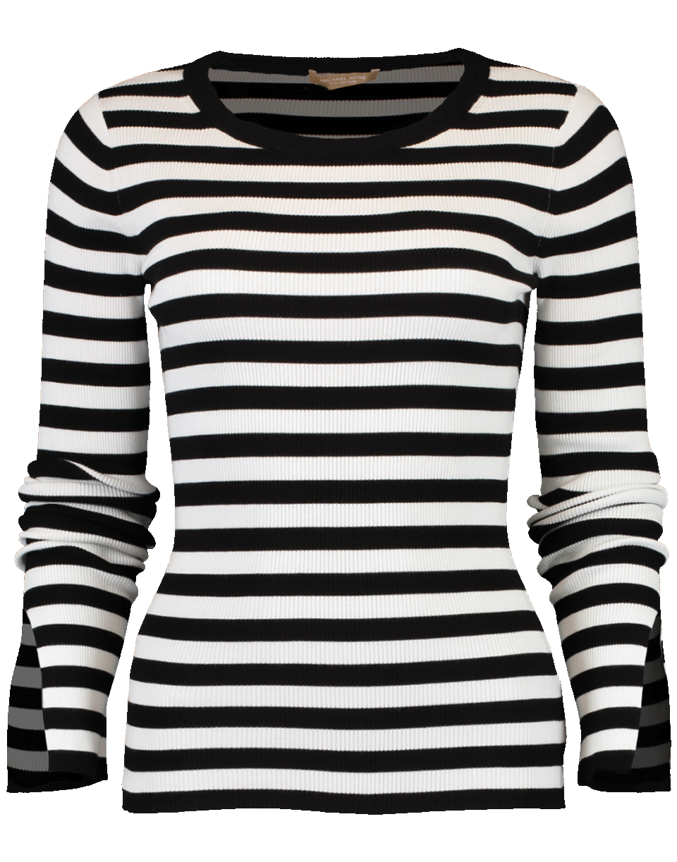 Slit Sleeve Striped Top CLOTHINGTOPKNITS MICHAEL KORS   