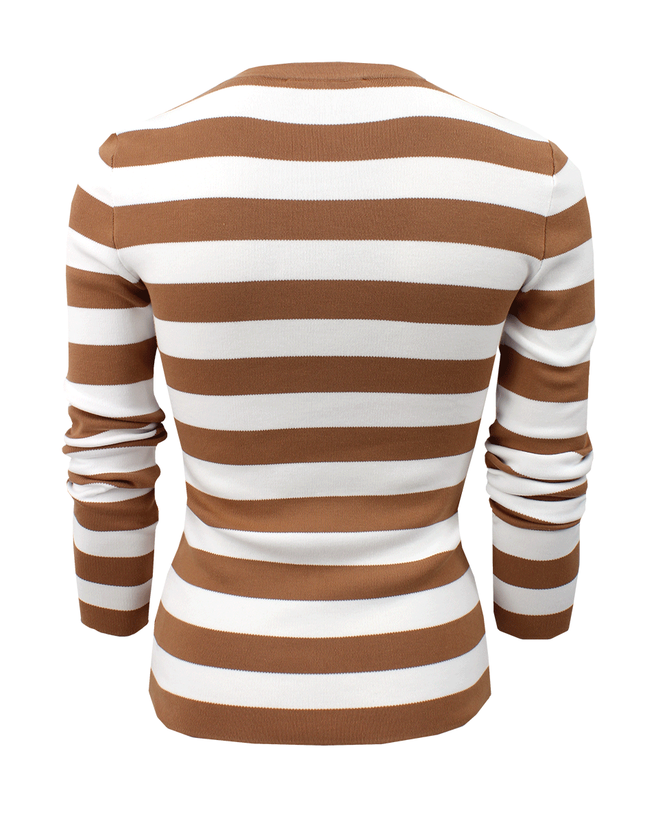 MICHAEL KORS-Striped Long Sleeve Crew-