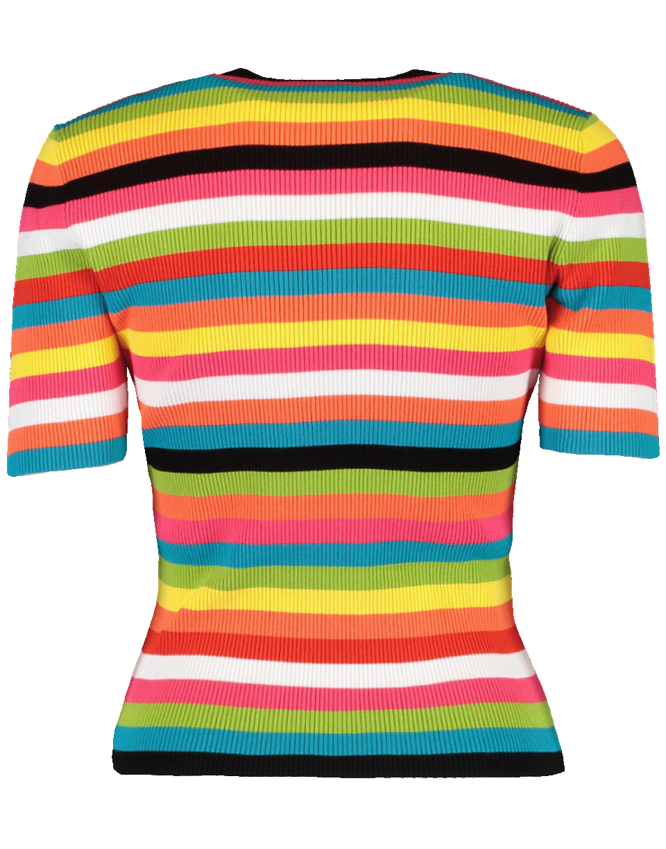 Striped Ribbed Crewneck Knit Top CLOTHINGTOPKNITS MICHAEL KORS   