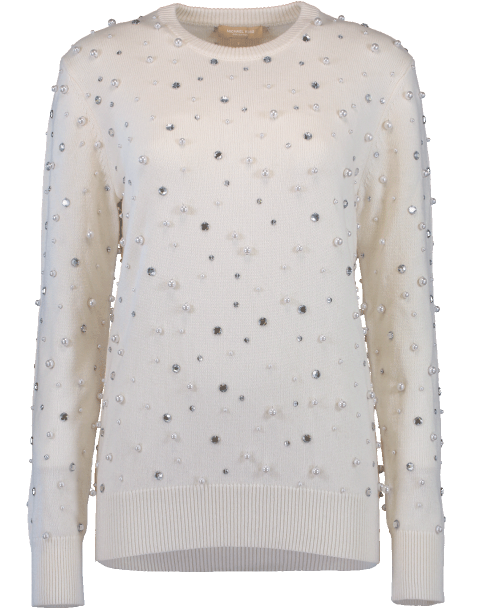 MICHAEL KORS-Pearl Embroidered Sweater-