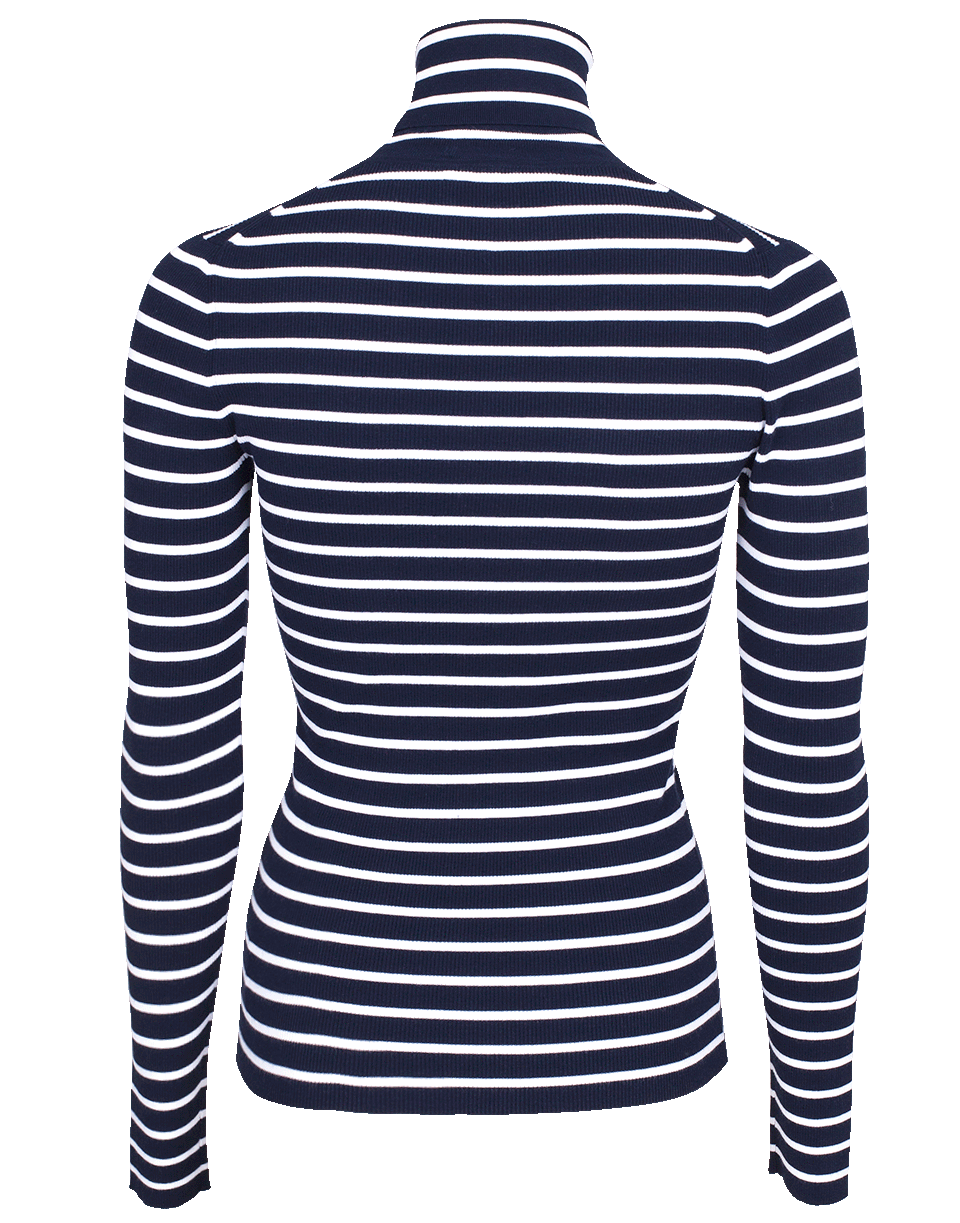 MICHAEL KORS-Striped Turtleneck Top-