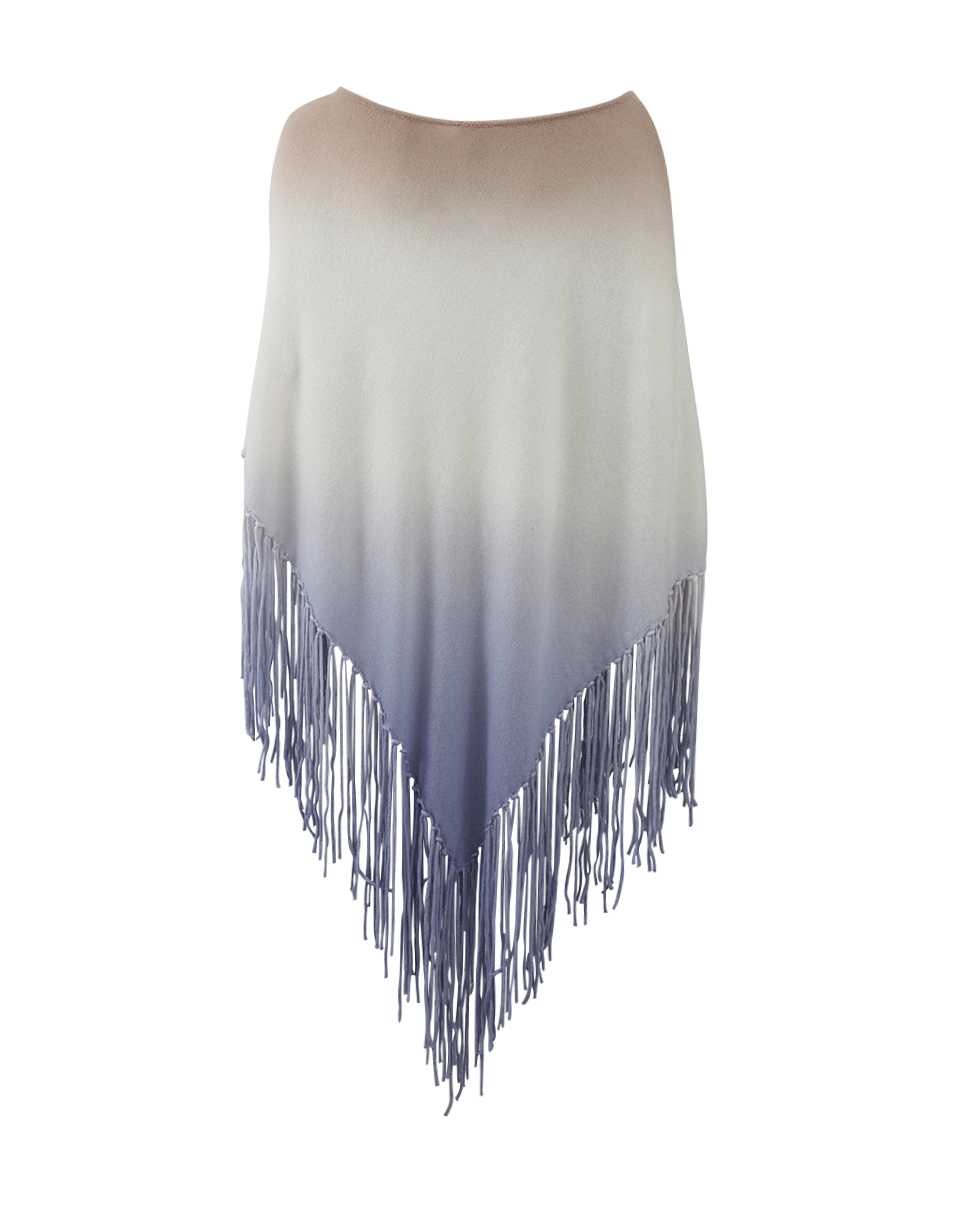 MINNIE ROSE-Ombre Fringe Poncho-SND/LACE
