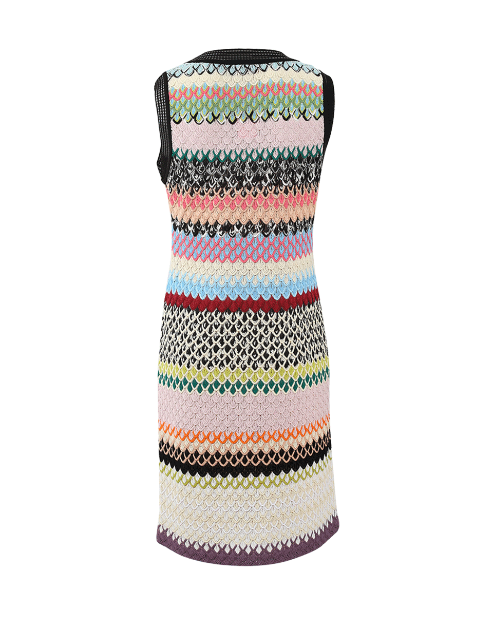 MISSONI-Stripe Scalloped Knit Dress-