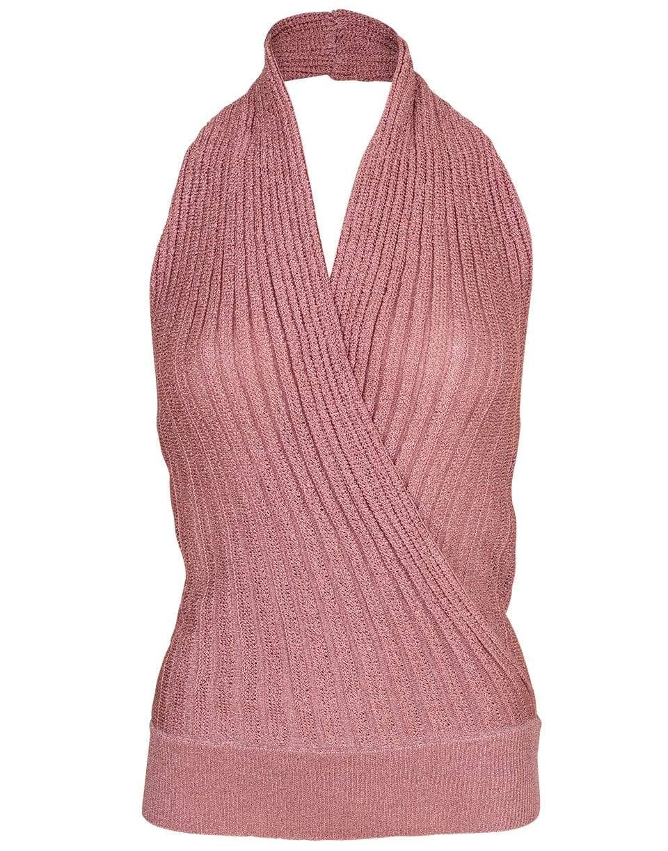 MISSONI-Ribbed Cross Front Halter Top-