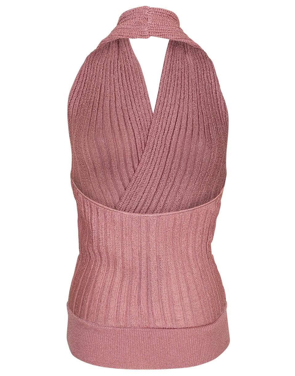 MISSONI-Ribbed Cross Front Halter Top-