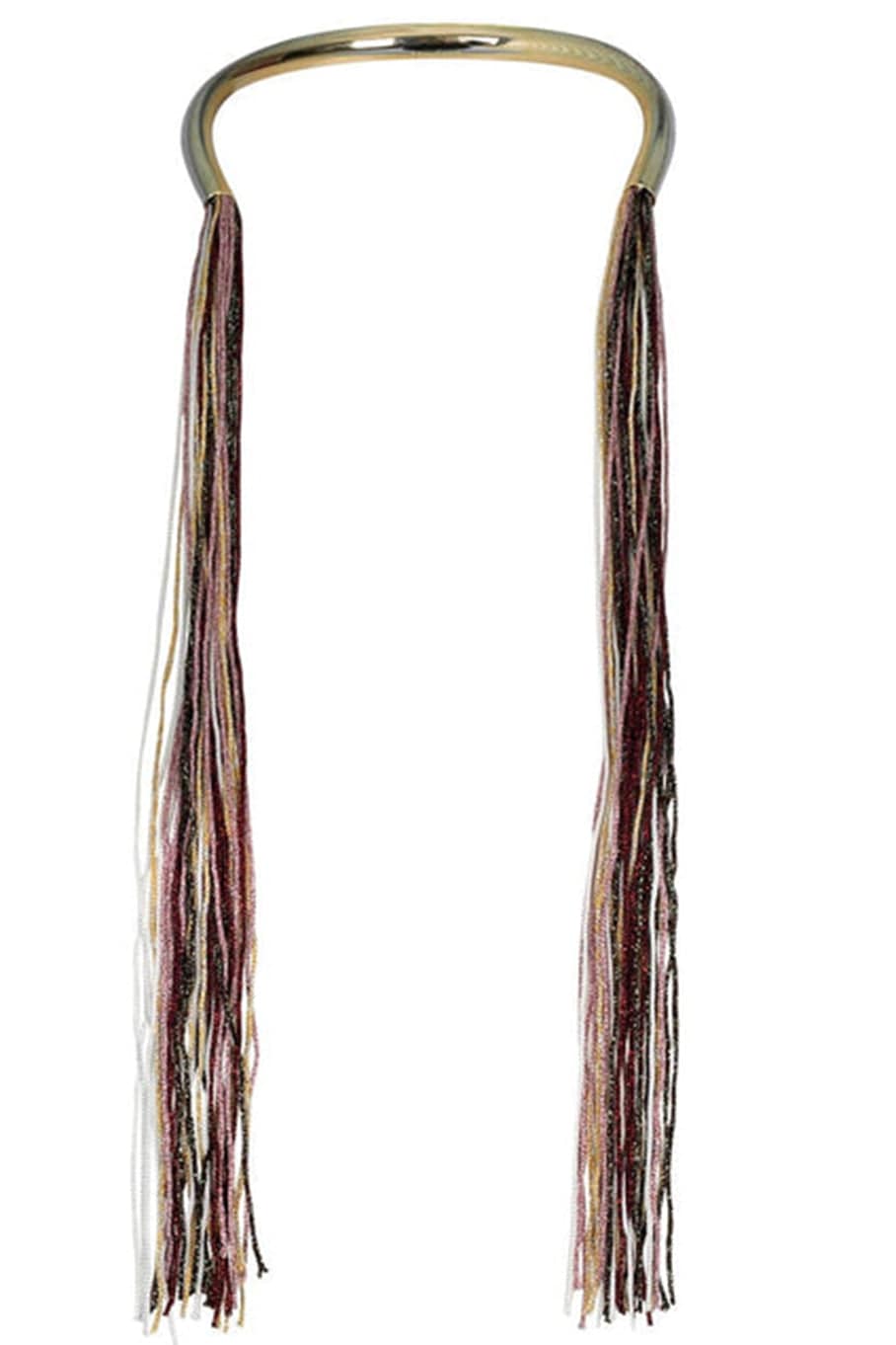 MISSONI-Fringe Collar Necklace-PINK