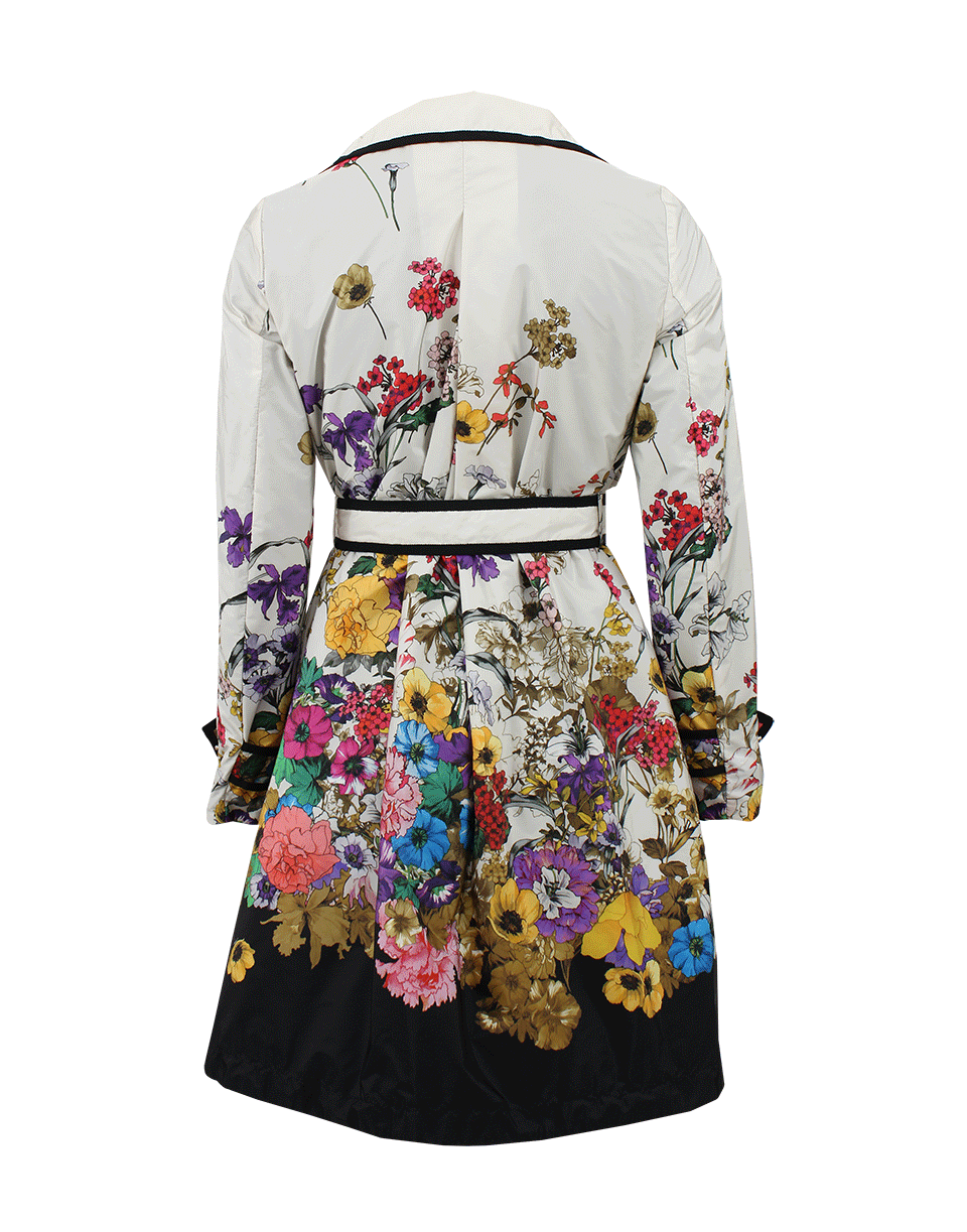 MONCLER-Floral Print Trench With Belt-