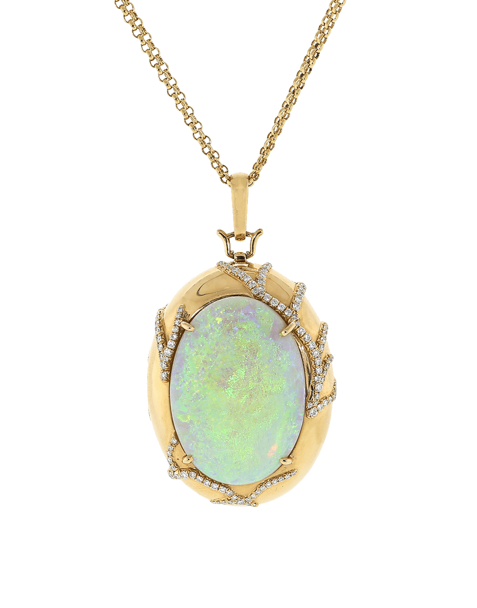 Crystal Opal And Diamond Locket Necklace JEWELRYFINE JEWELNECKLACE O MONICA RICH KOSANN   