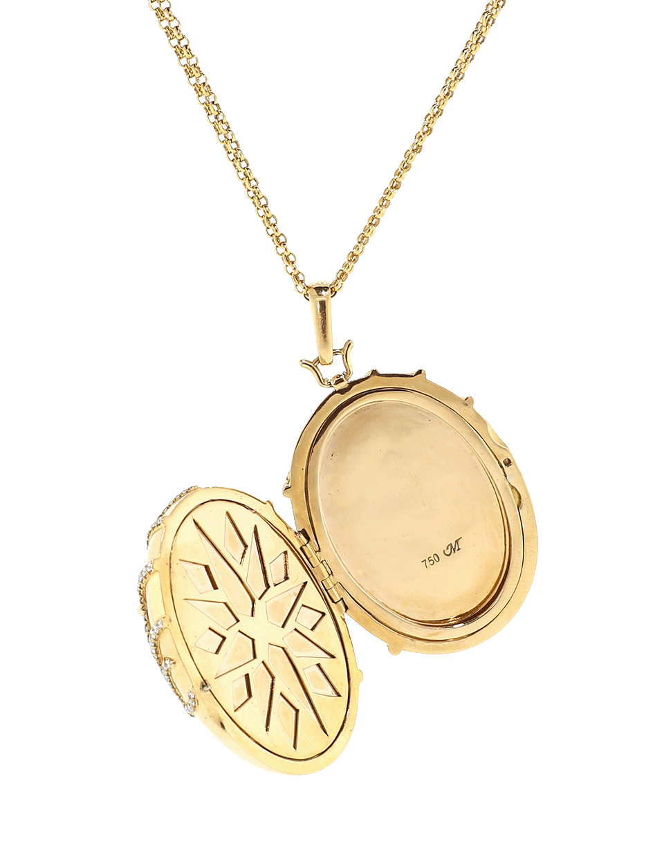 MONICA RICH KOSANN-Crystal Opal And Diamond Locket Necklace-ROSE GOLD
