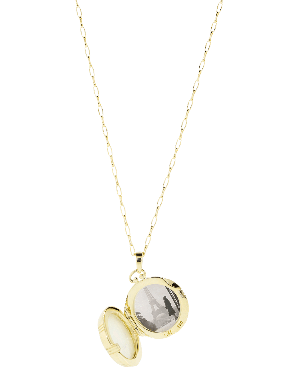 MONICA RICH KOSANN-Double Sided Mother of Pearl Locket-YELLOW GOLD