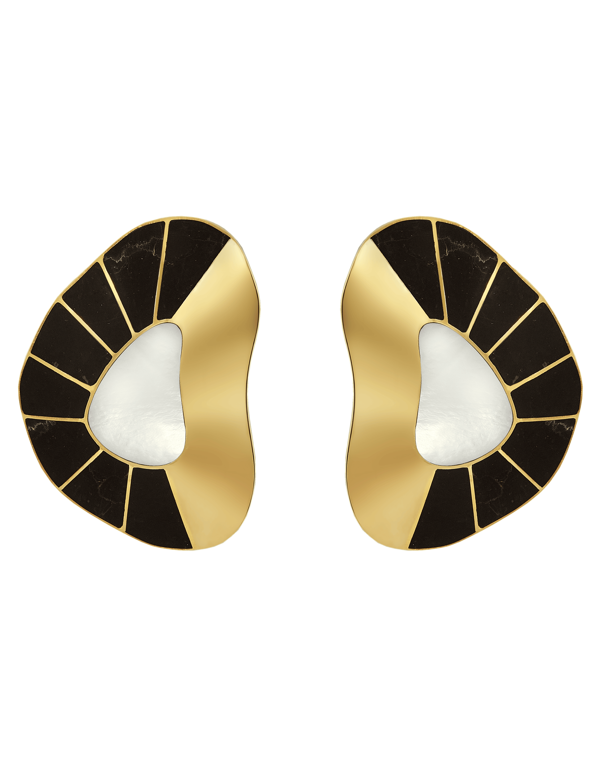 MONICA SORDO-Puinar Earflares-YELLOW GOLD