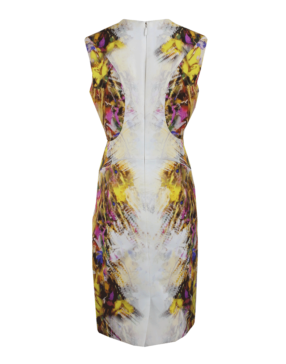 Sleeveless Floral Canvas Dress CLOTHINGDRESSCASUAL MONIQUE LHUILLIER   