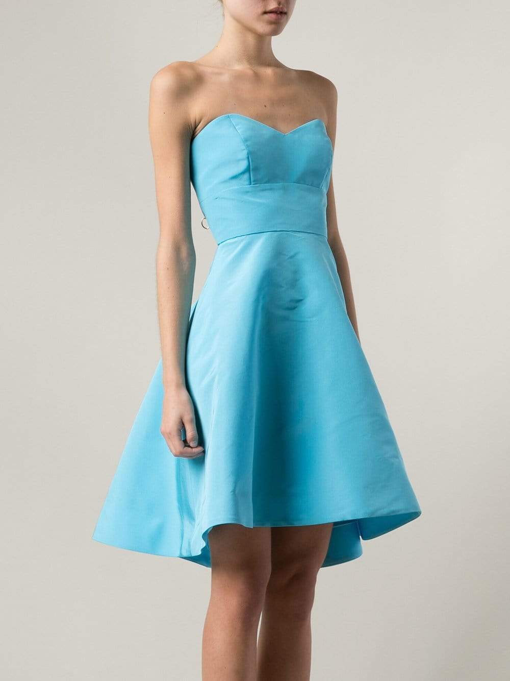 Strapless Faille A-Line Dress CLOTHINGDRESSCOCKTAIL MONIQUE LHUILLIER   
