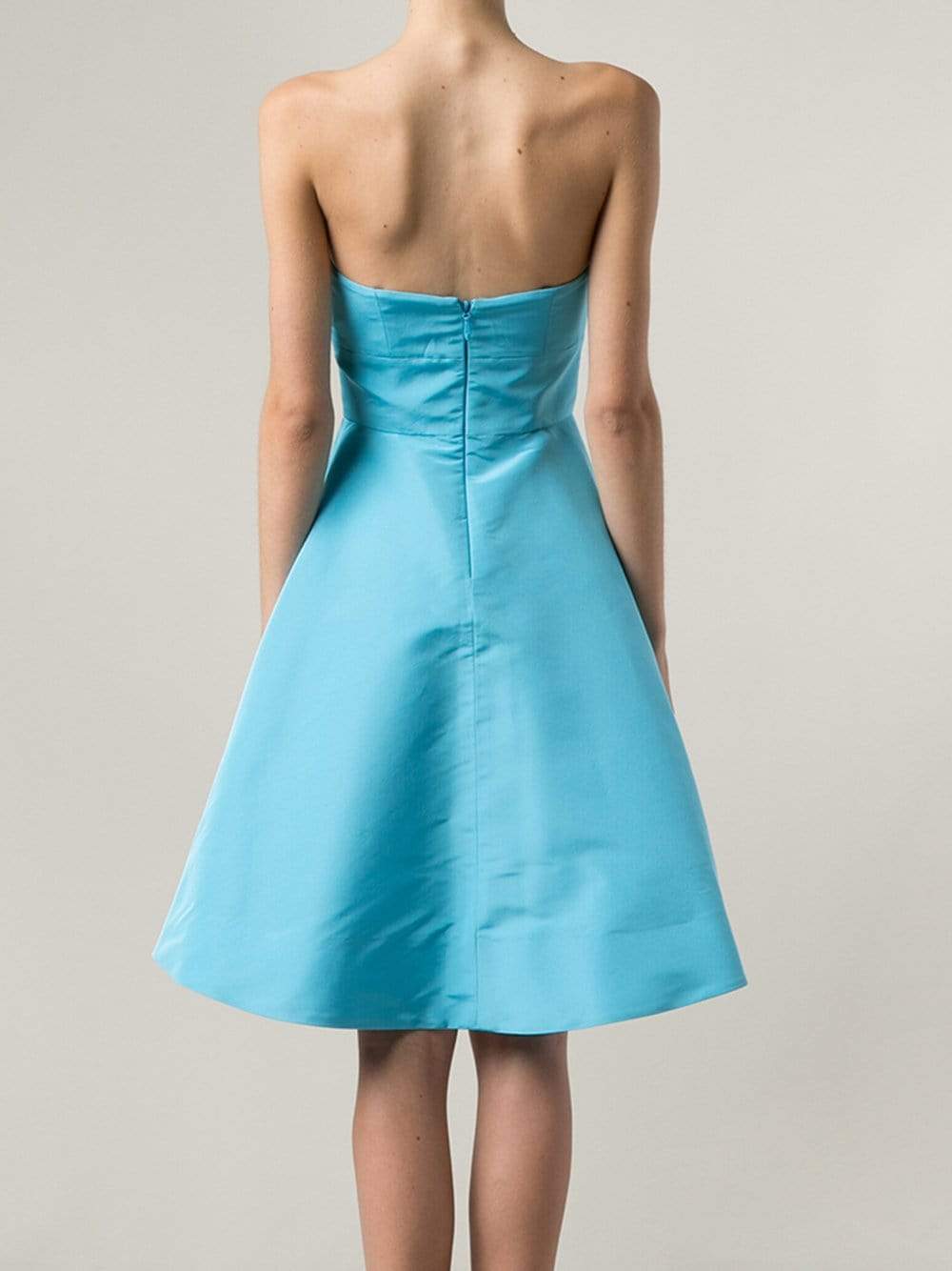 Strapless Faille A-Line Dress CLOTHINGDRESSCOCKTAIL MONIQUE LHUILLIER   