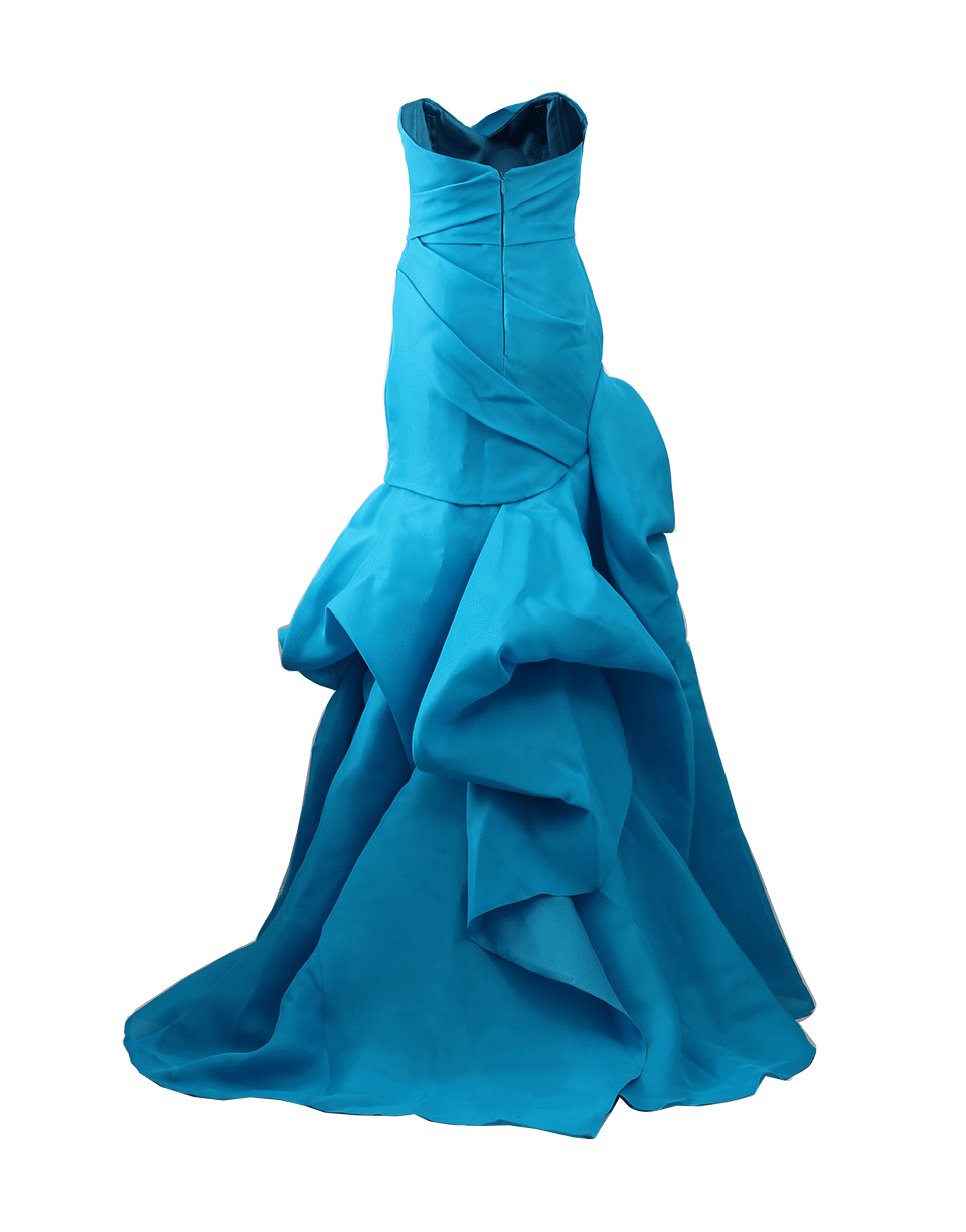 MONIQUE LHUILLIER-Draped Ball Gown-POOL