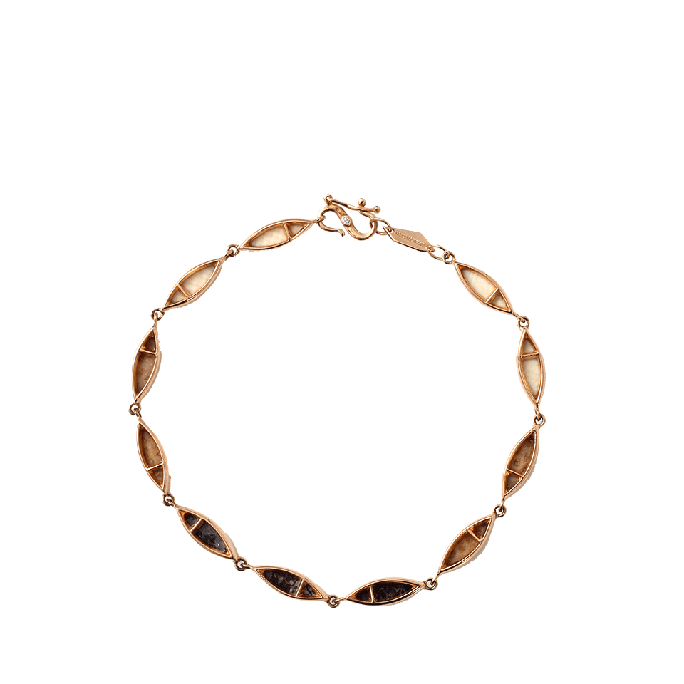 MONIQUE PEAN-Fossilized Dinosaur Bone Bracelet-ROSE GOLD