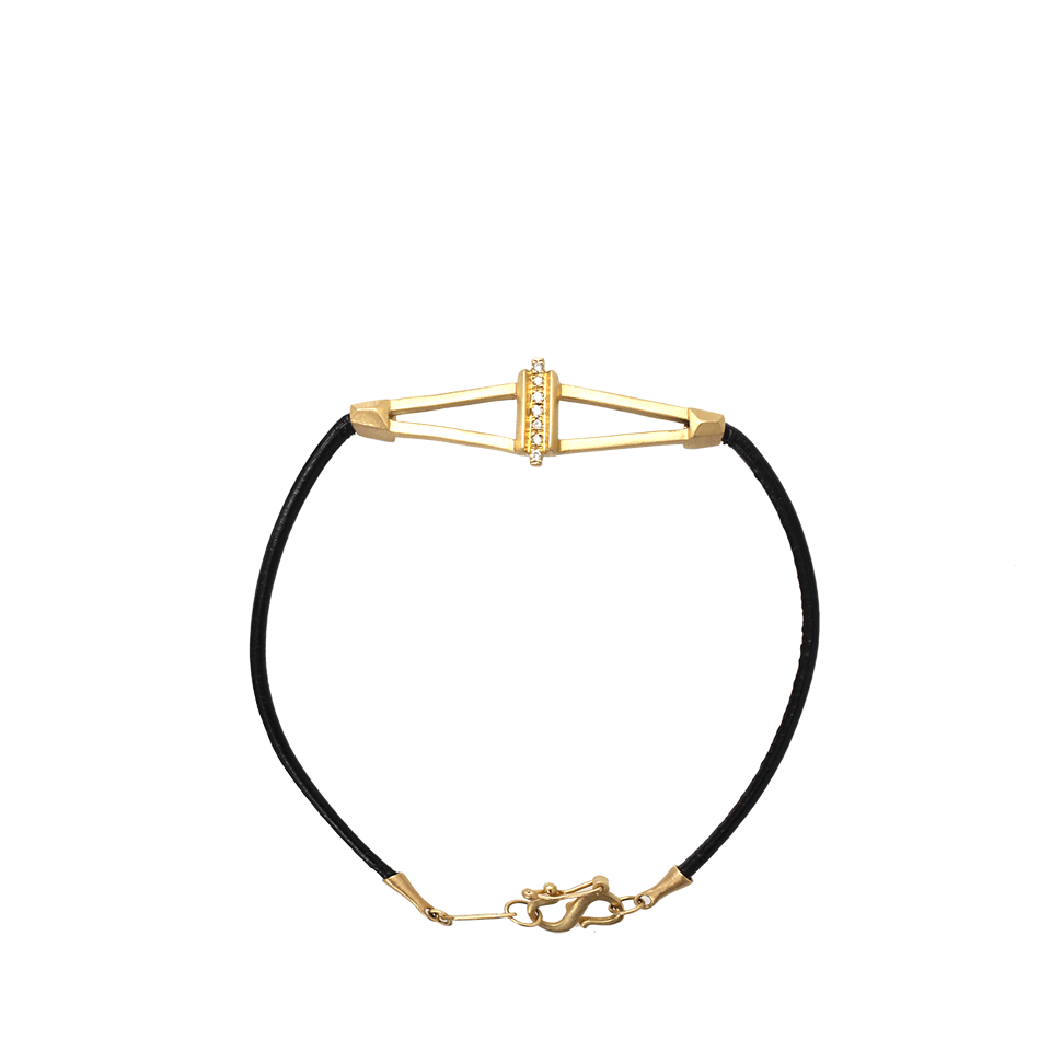 MONIQUE PEAN-White Diamond Geometric Bracelet-YELLOW GOLD