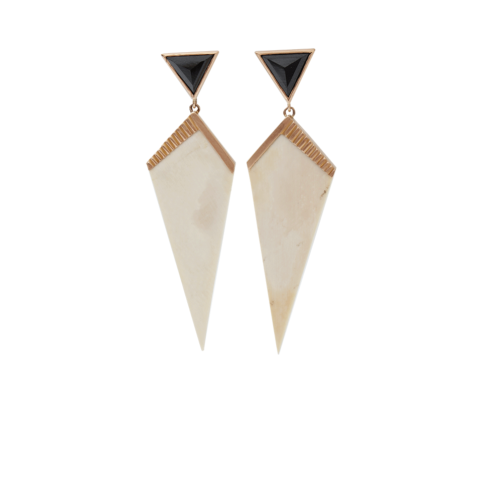 MONIQUE PEAN-Fossilized Woolly Mammoth Earrings-ROSE GOLD