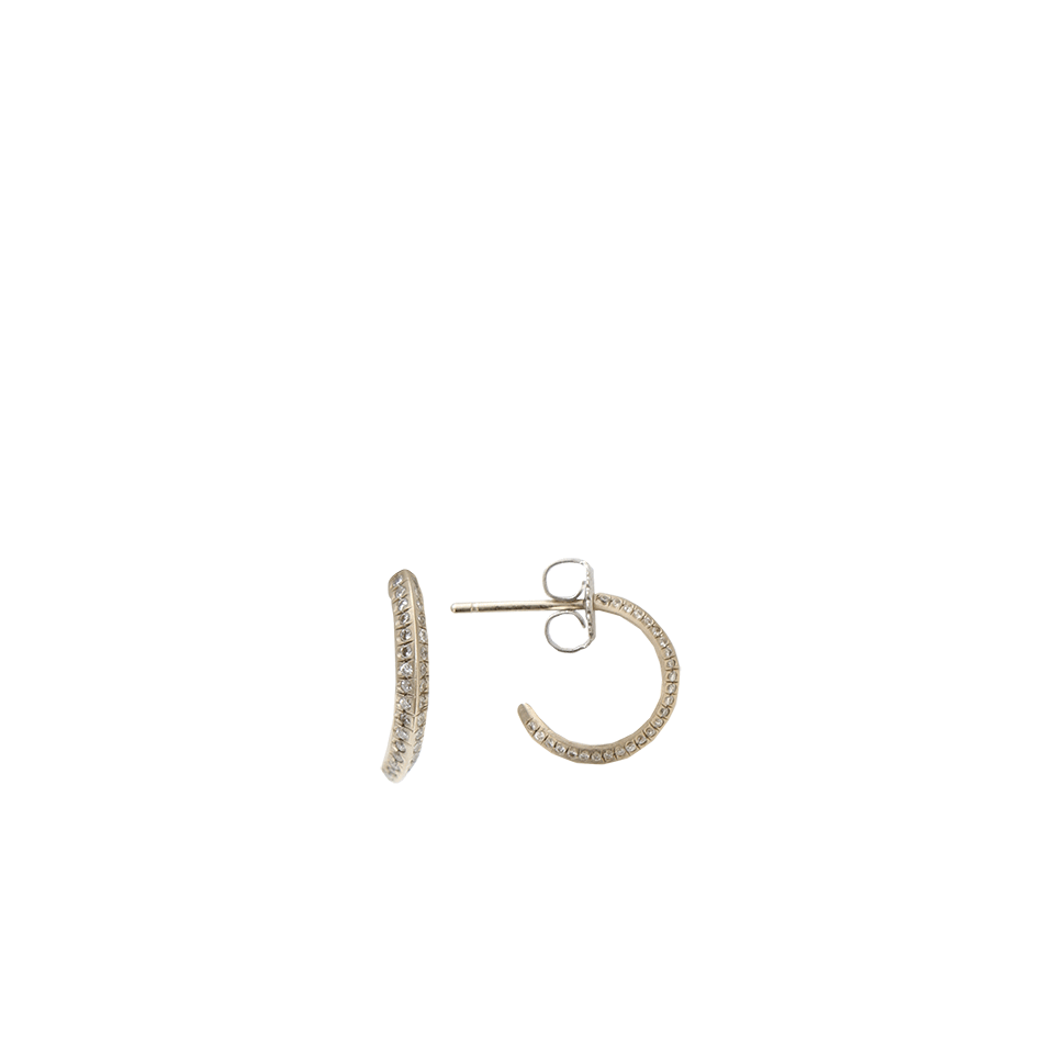 MONIQUE PEAN-Ascent Small Gold Hoop Earrings-WHITE GOLD
