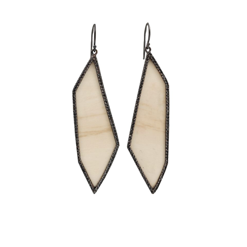MONIQUE PEAN-Woolly Mammoth Geometric Earrings-WHITE GOLD