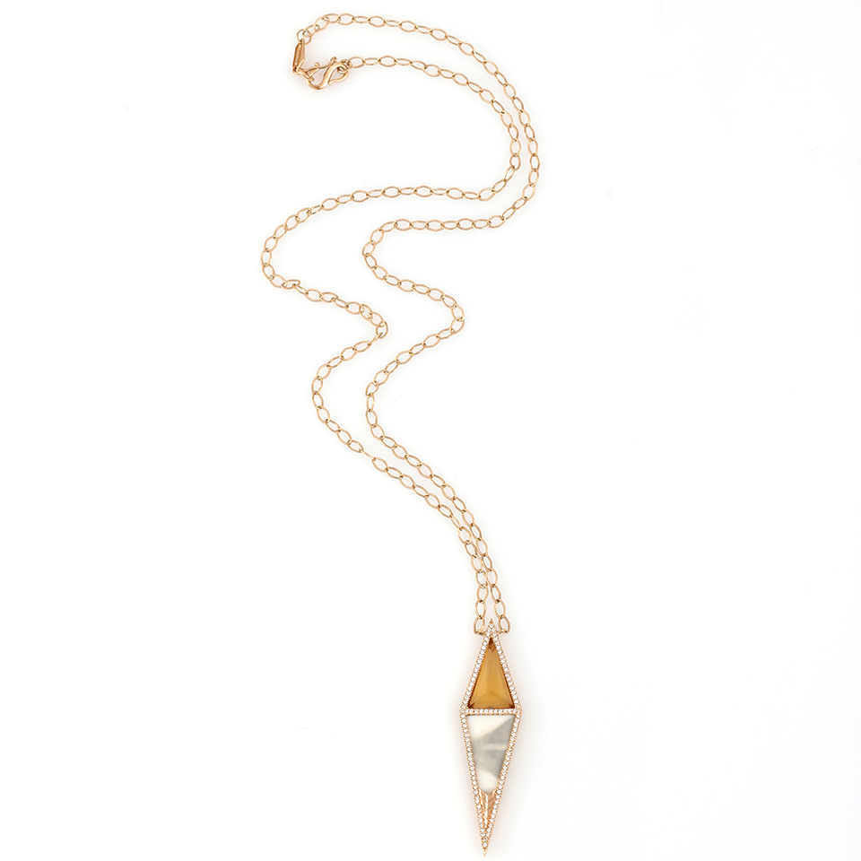 MONIQUE PEAN-Double Triangle Necklace-ROSE GOLD