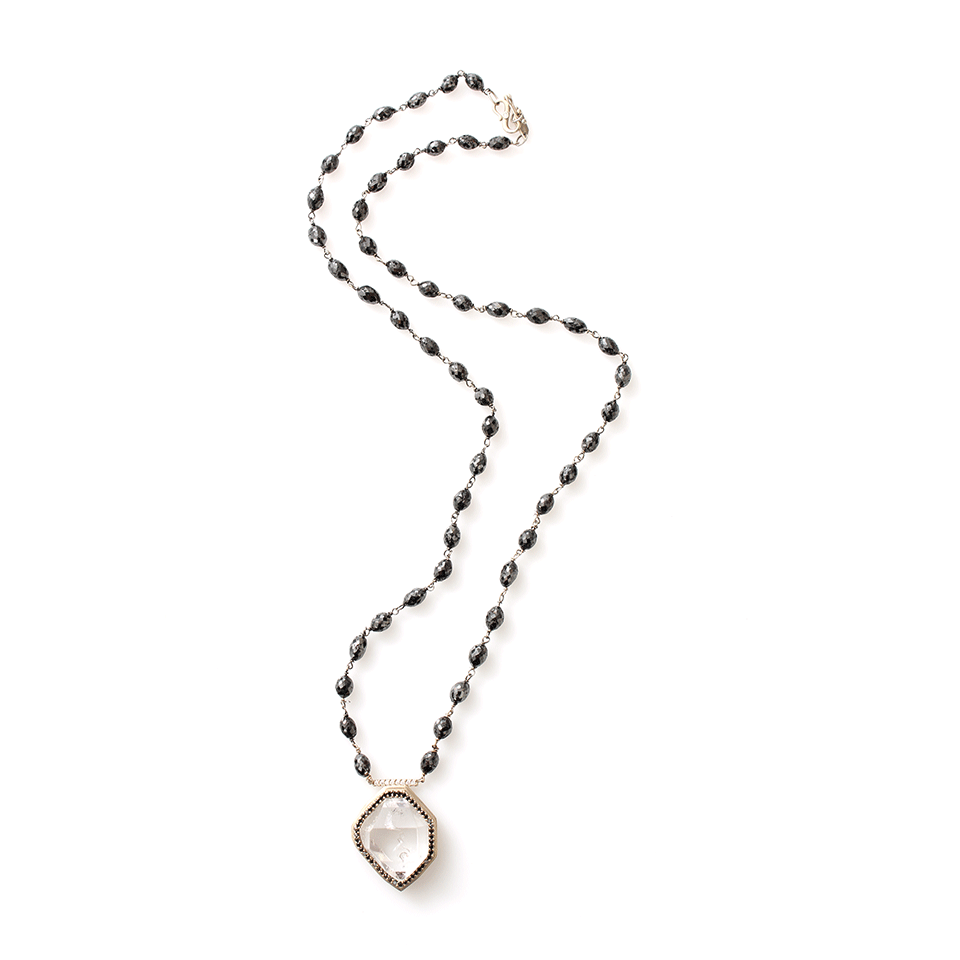 MONIQUE PEAN-Herkimer Diamond Necklace-WHITE GOLD