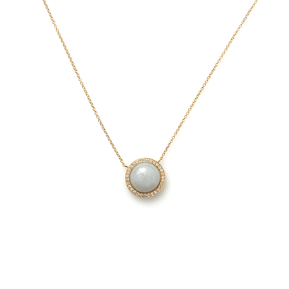 MONIQUE PEAN-Grey Guatemalan Jade Necklace-YELLOW GOLD