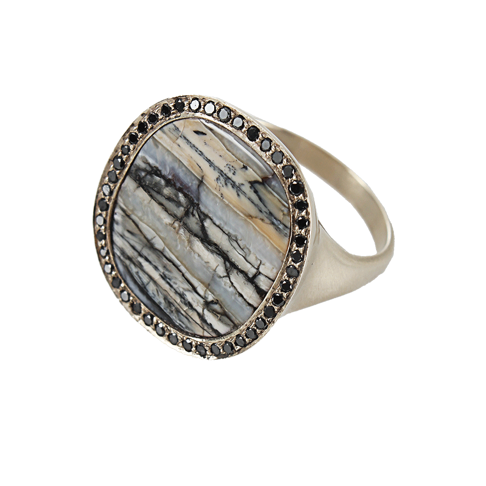 Marbled Fossilized Woolly Mammoth Ring JEWELRYFINE JEWELRING MONIQUE PEAN   