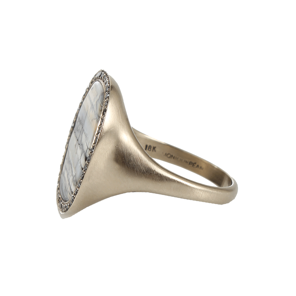 Marbled Fossilized Woolly Mammoth Ring JEWELRYFINE JEWELRING MONIQUE PEAN   