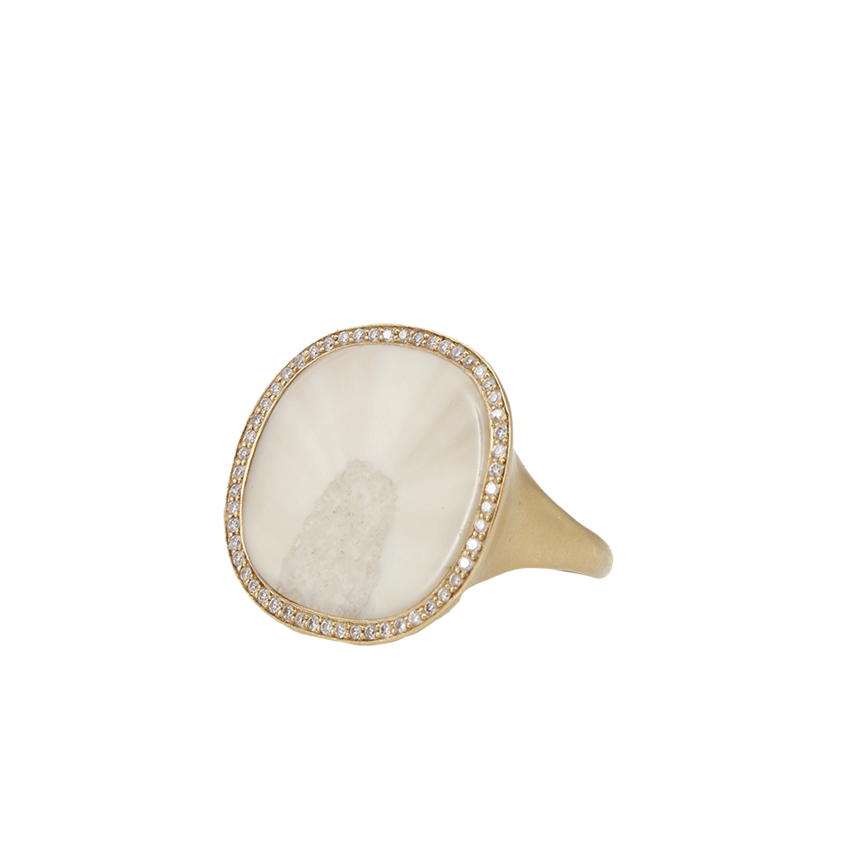 MONIQUE PEAN-Cream Walrus Ivory Ring-YELLOW GOLD