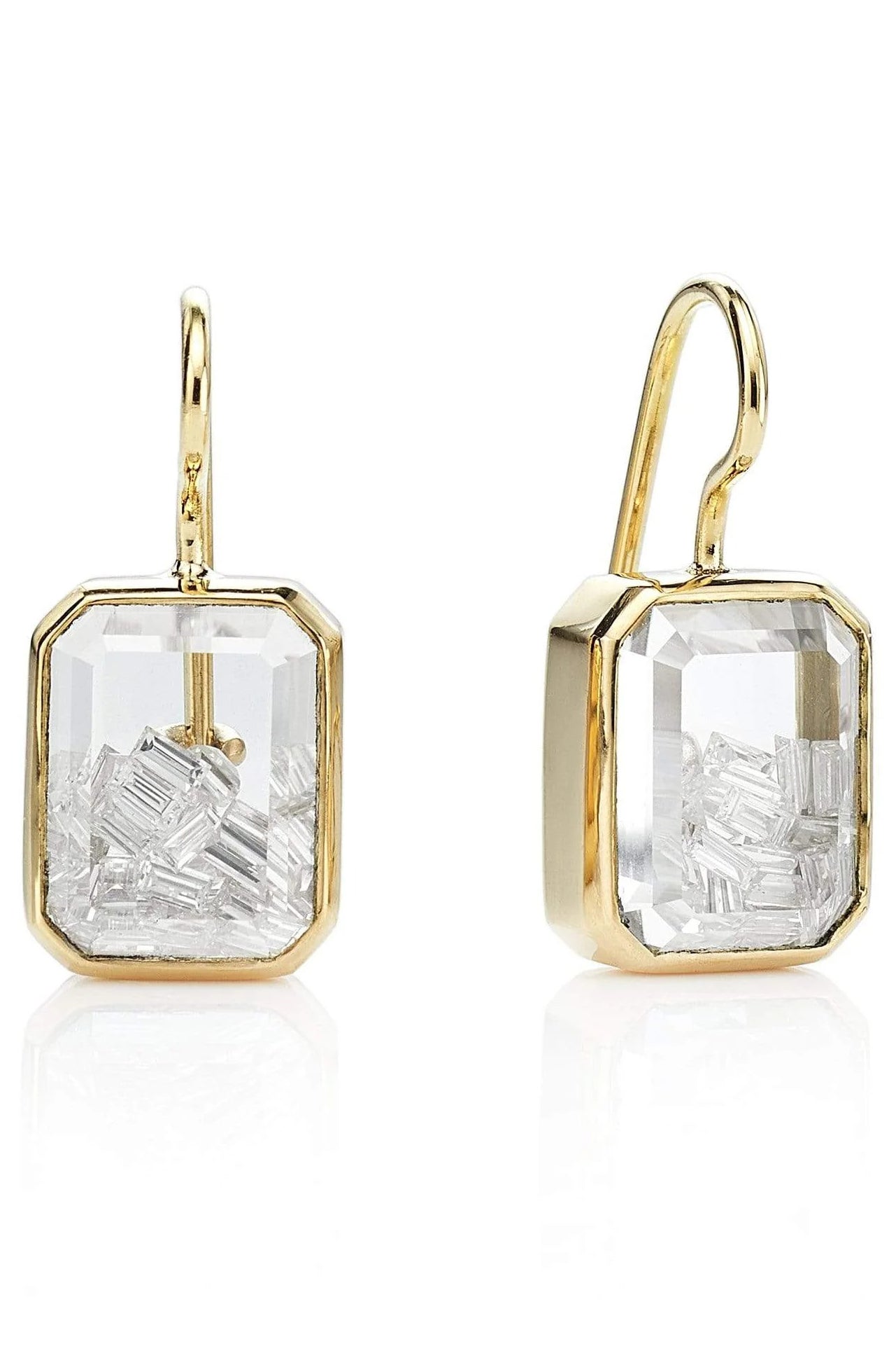MORITZ GLIK-Esmeralda Diamond Shaker Earrings-YELLOW GOLD