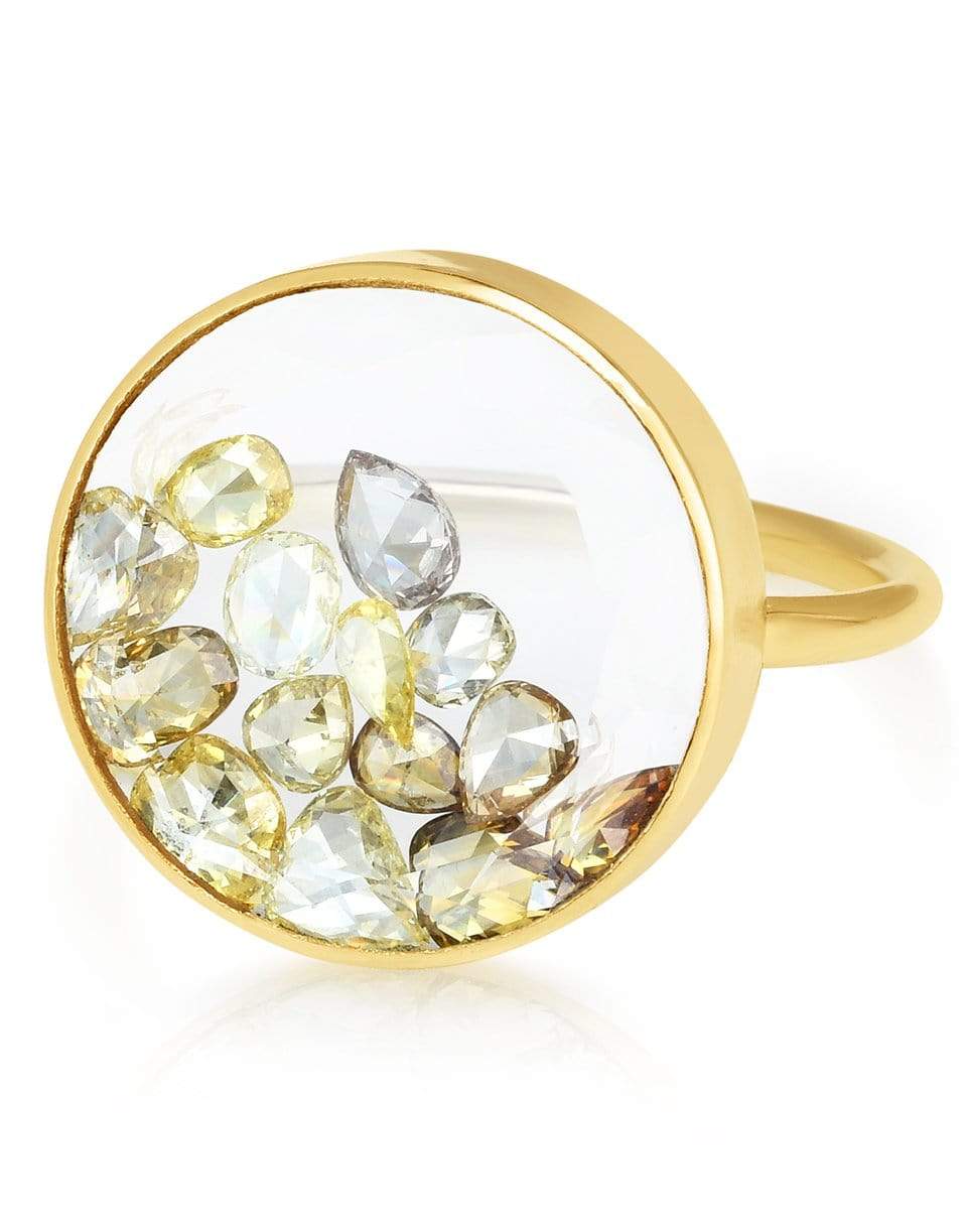 MORITZ GLIK-Round Yellow Diamond Shaker Ring-YELLOW GOLD