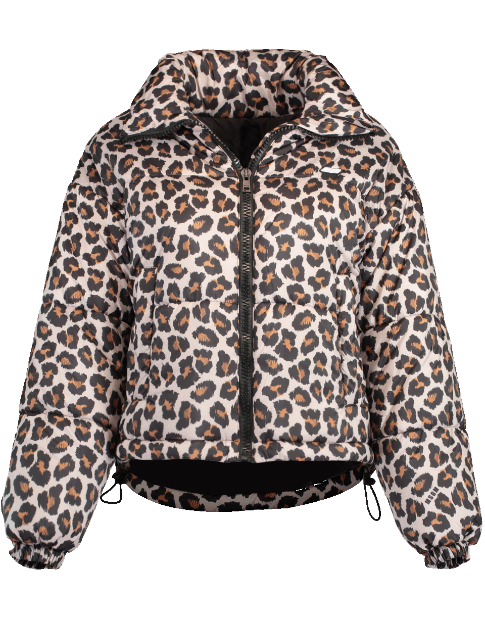 MSGM-Giubbino Leopard Puffer Jacket-
