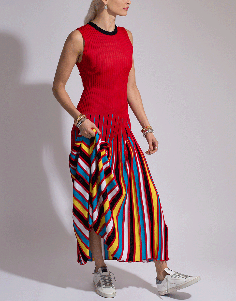 MSGM-Midi Knit Stripe Dress-