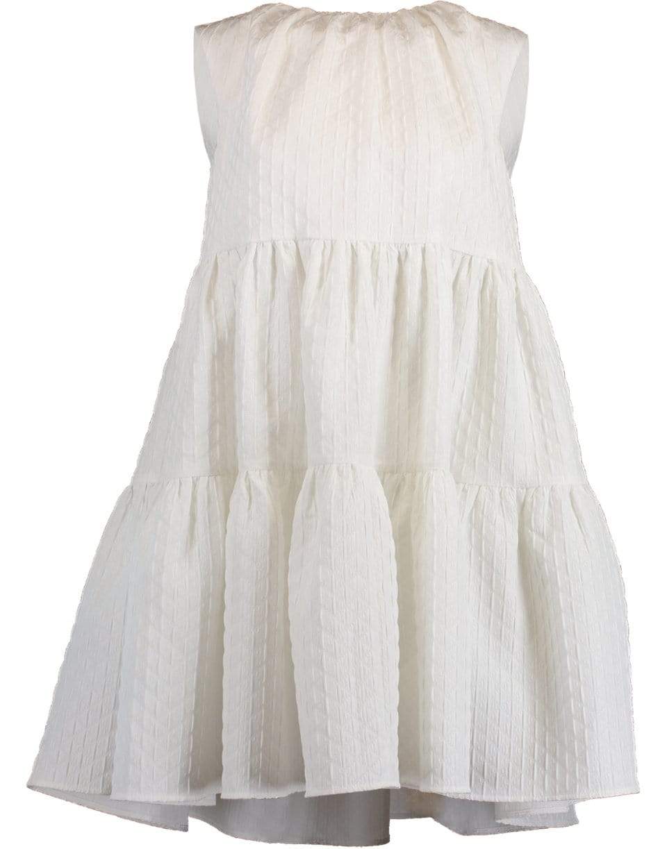 White Sleeveless Trapeze Dress CLOTHINGDRESSCASUAL MSGM   
