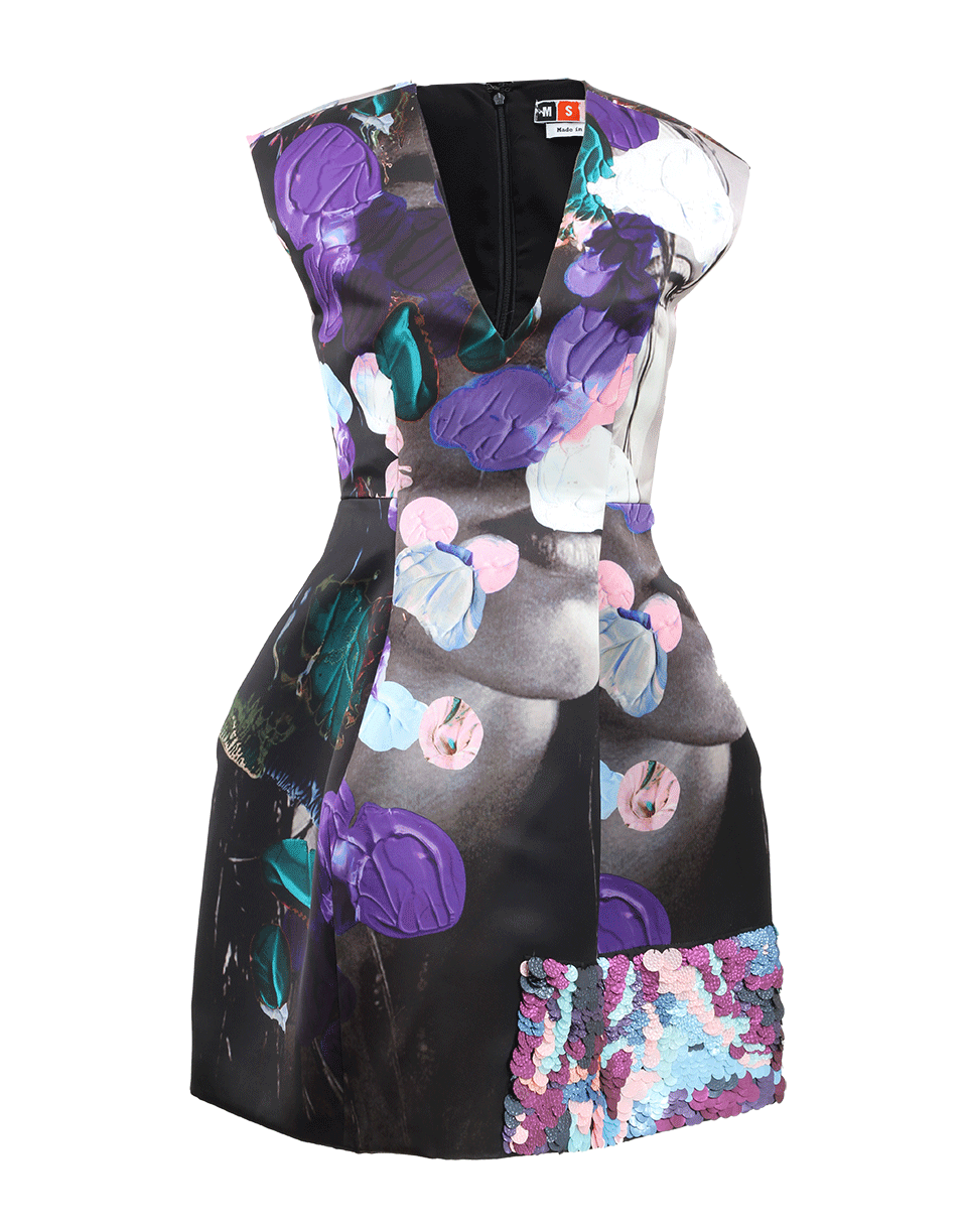 MSGM-Printed Techno Duchesse Dress-