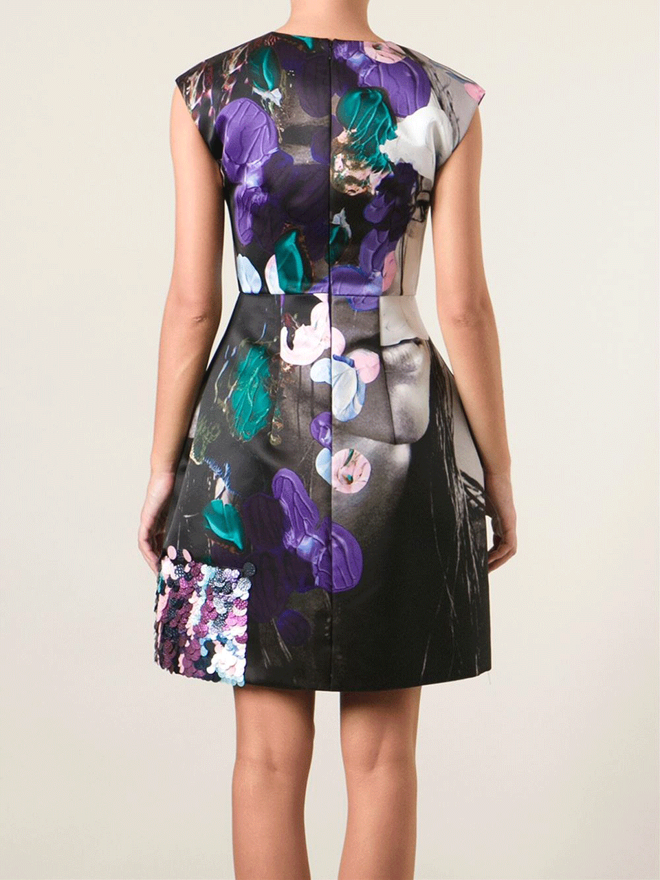 MSGM-Printed Techno Duchesse Dress-
