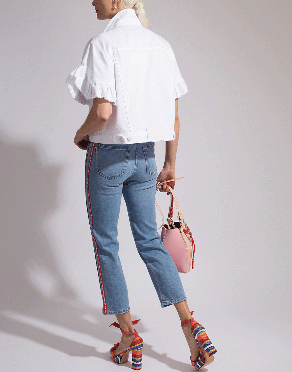 MSGM-High Waisted Cropped Jean-