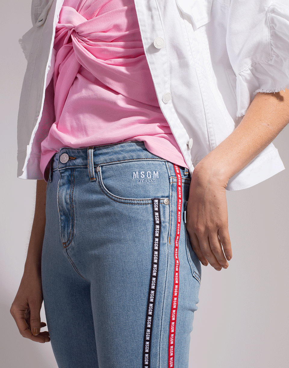 MSGM-High Waisted Cropped Jean-
